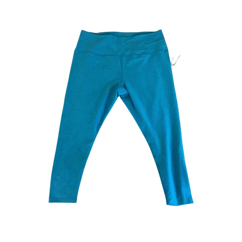 Beyond Yoga High Waisted Cropped Leggings Blue 3X Buttery Soft Athleisure USA